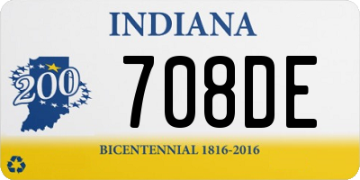 IN license plate 708DE