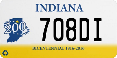 IN license plate 708DI