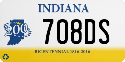 IN license plate 708DS