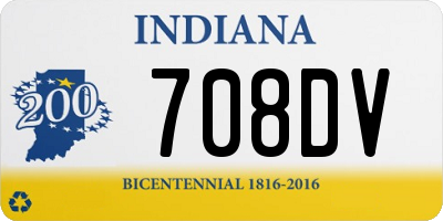 IN license plate 708DV