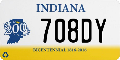 IN license plate 708DY