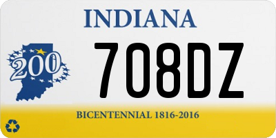 IN license plate 708DZ