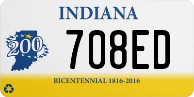 IN license plate 708ED