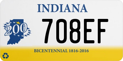 IN license plate 708EF