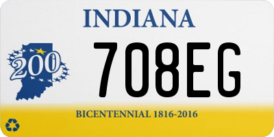 IN license plate 708EG