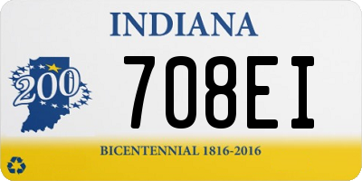 IN license plate 708EI