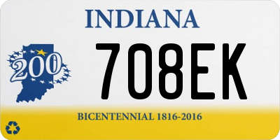 IN license plate 708EK