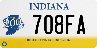 IN license plate 708FA