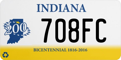 IN license plate 708FC