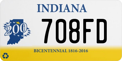 IN license plate 708FD