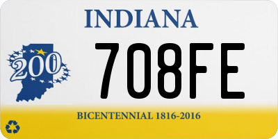 IN license plate 708FE