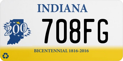 IN license plate 708FG