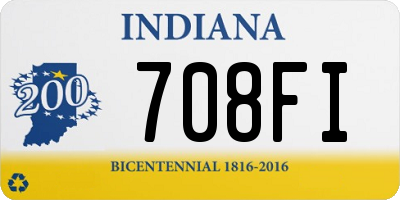 IN license plate 708FI