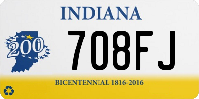 IN license plate 708FJ