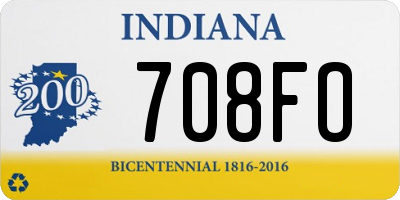 IN license plate 708FO