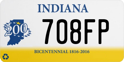 IN license plate 708FP