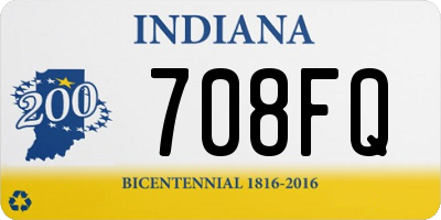 IN license plate 708FQ