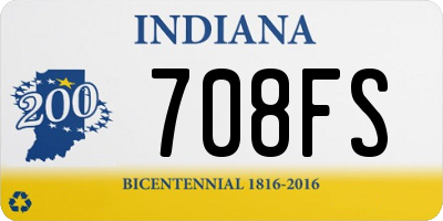 IN license plate 708FS