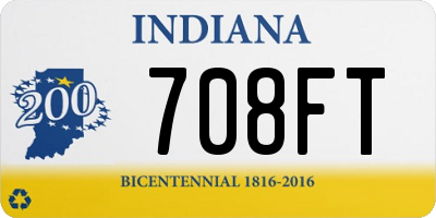 IN license plate 708FT