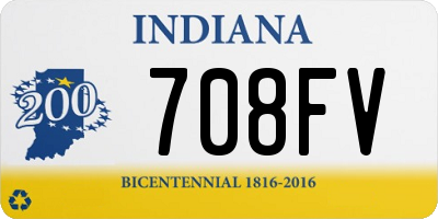 IN license plate 708FV