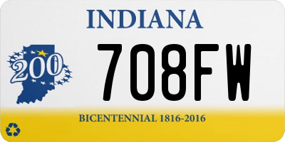 IN license plate 708FW