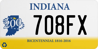 IN license plate 708FX
