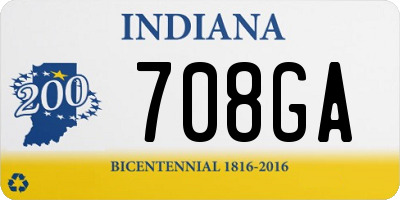 IN license plate 708GA