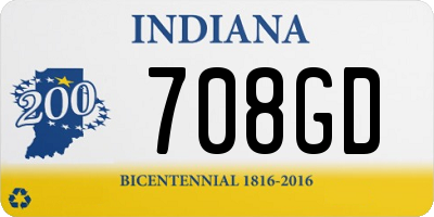 IN license plate 708GD