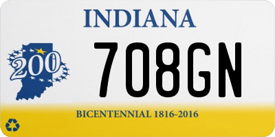 IN license plate 708GN