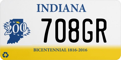 IN license plate 708GR