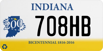 IN license plate 708HB