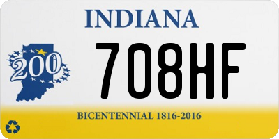 IN license plate 708HF