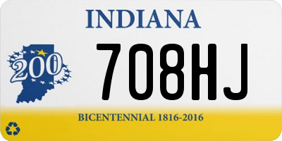 IN license plate 708HJ