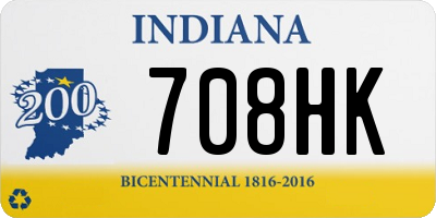 IN license plate 708HK