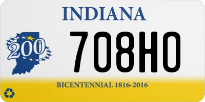 IN license plate 708HO