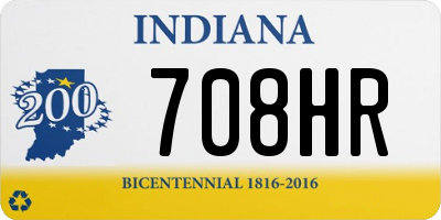 IN license plate 708HR