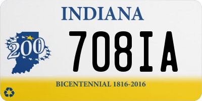 IN license plate 708IA