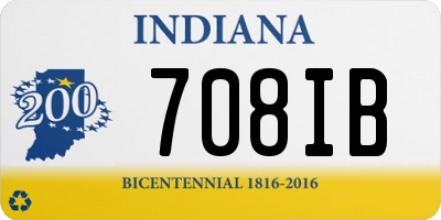 IN license plate 708IB