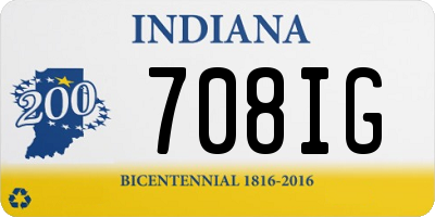 IN license plate 708IG