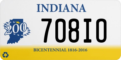 IN license plate 708IO