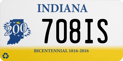 IN license plate 708IS