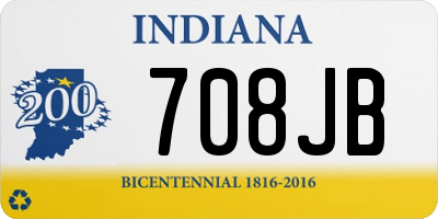 IN license plate 708JB