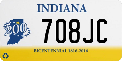 IN license plate 708JC