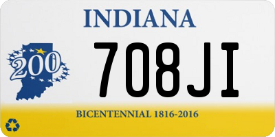 IN license plate 708JI