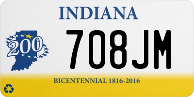 IN license plate 708JM