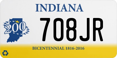 IN license plate 708JR