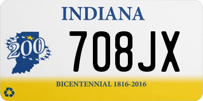 IN license plate 708JX