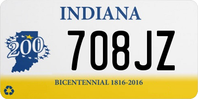 IN license plate 708JZ