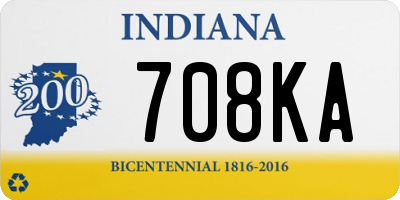 IN license plate 708KA
