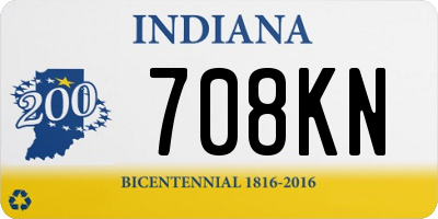 IN license plate 708KN